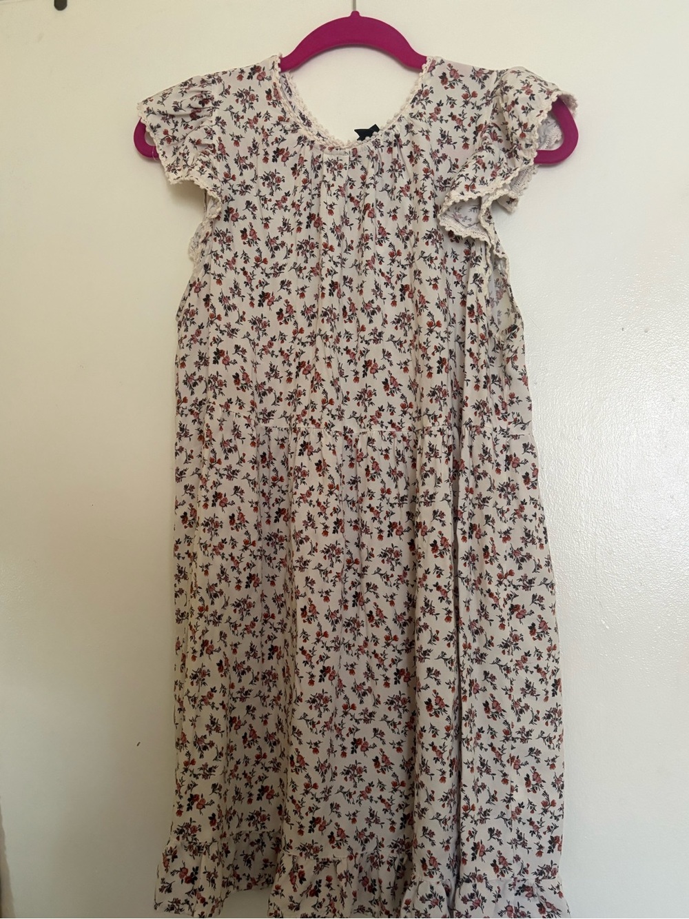 Wild Fable Cream Floral Smocked Dress